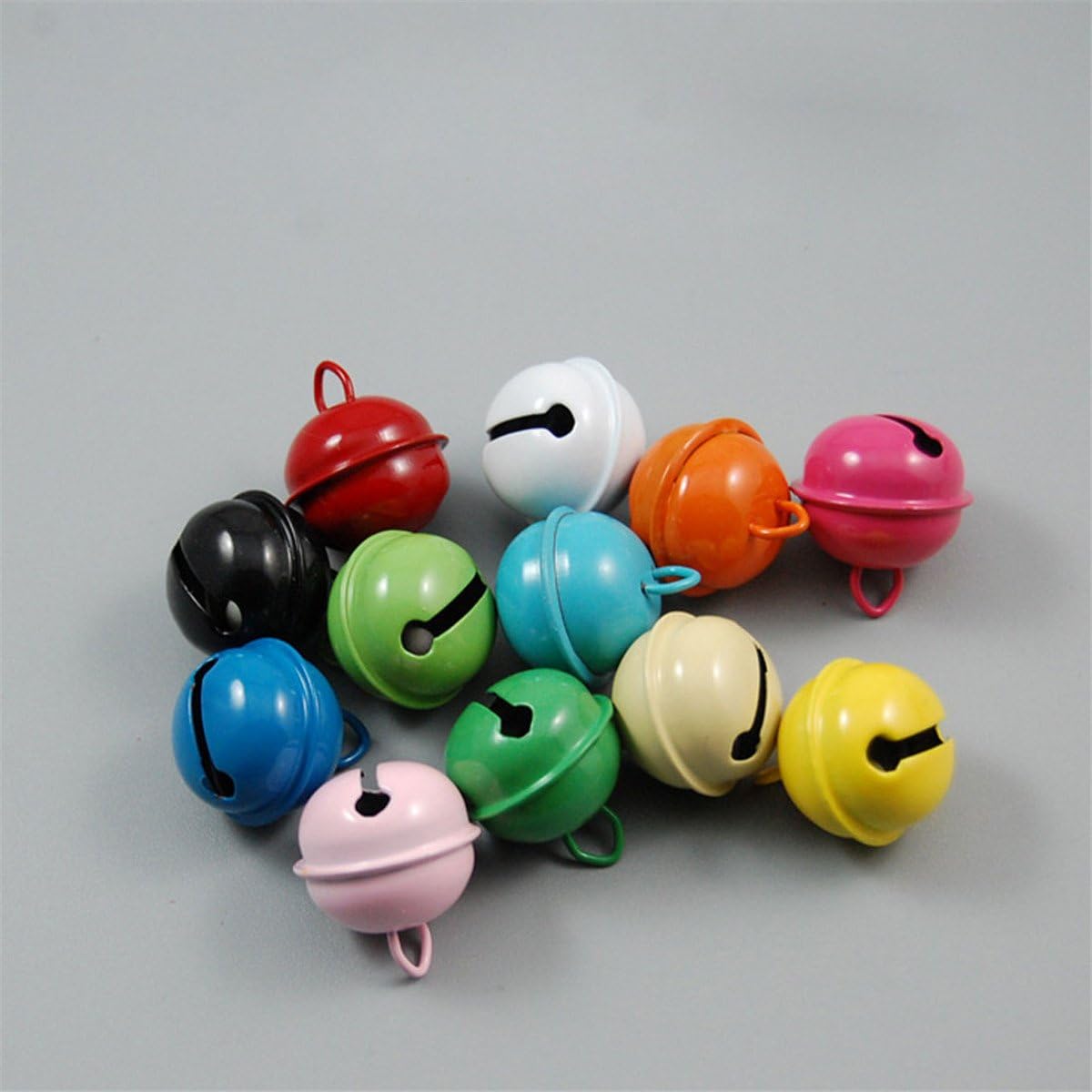 20pcs Black Metal Jingle Bell Christmas Festival Wedding Decoration Assorted Loose Beads DIY Pet Pendants Crafts,22mm