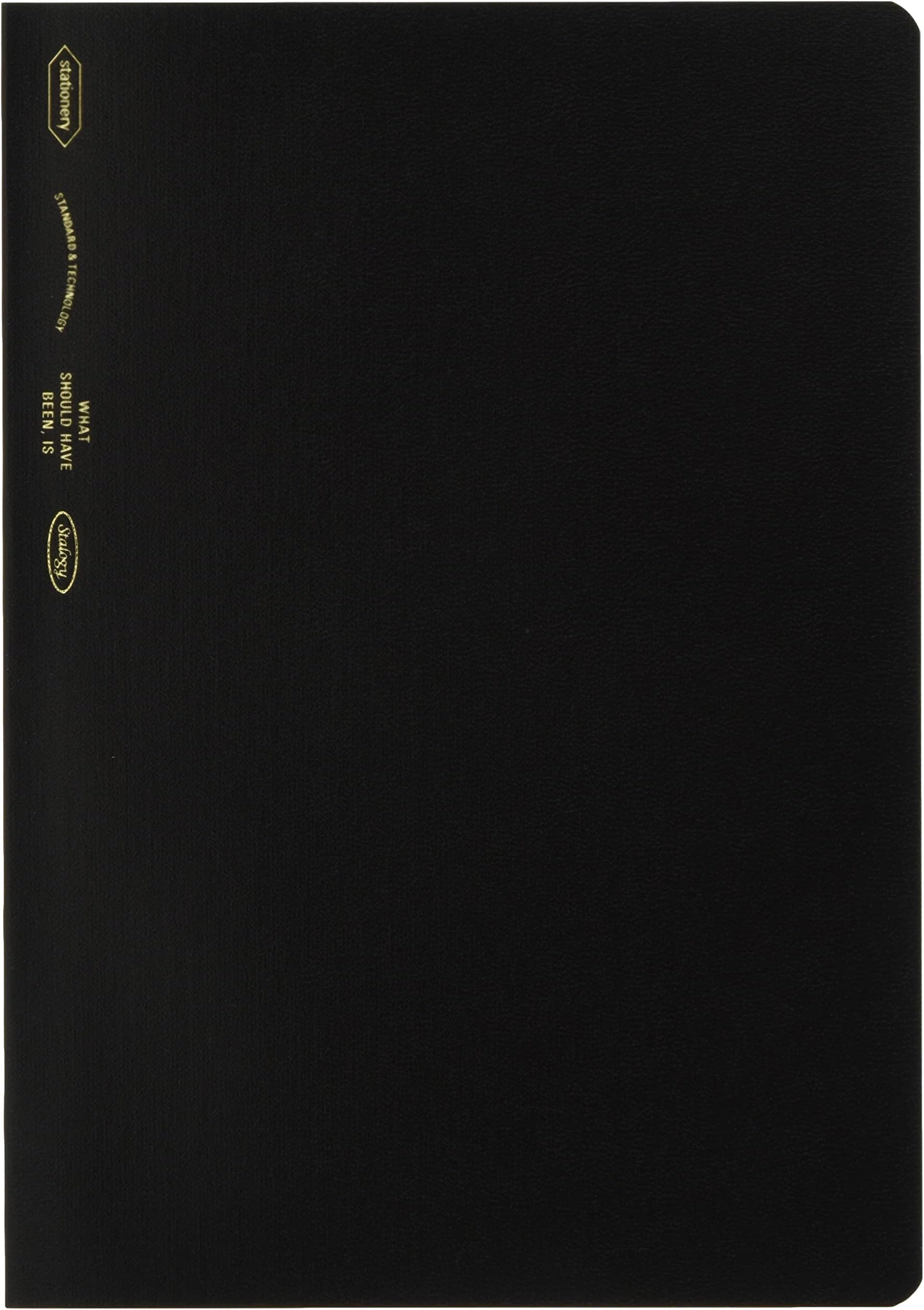 Nitoms S4108 STALOGY Notebook, A5, Squared, 1/2 Ear, Black