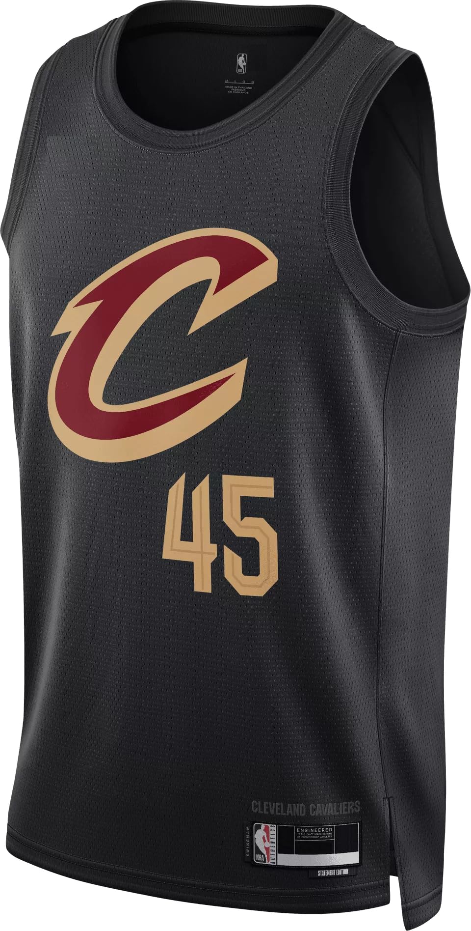 Donovan Mitchell - Maglia Swingman dei Cleveland Cavaliers NBA, per bambini 8-20, edizione nera