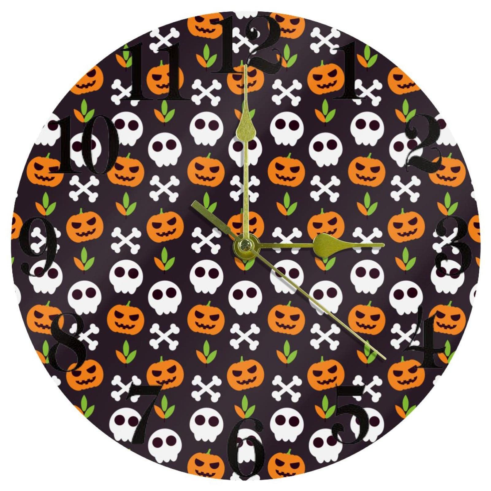 Horloge murale ronde à quartz silencieuse sans tic-tac 25 cm pour école et maison