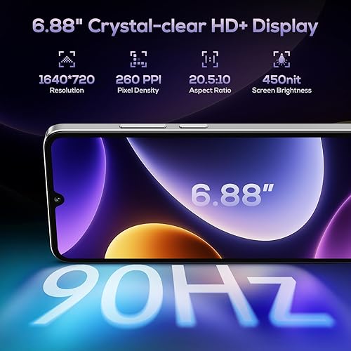 Miniatura 5 de OUKITEL C60 PRO - Teléfono celular Android 15 desbloqueado 2025-24GB+256GBTF 1TB, batería de 10000mAh, teléfono inteligente con pantalla de 6.88