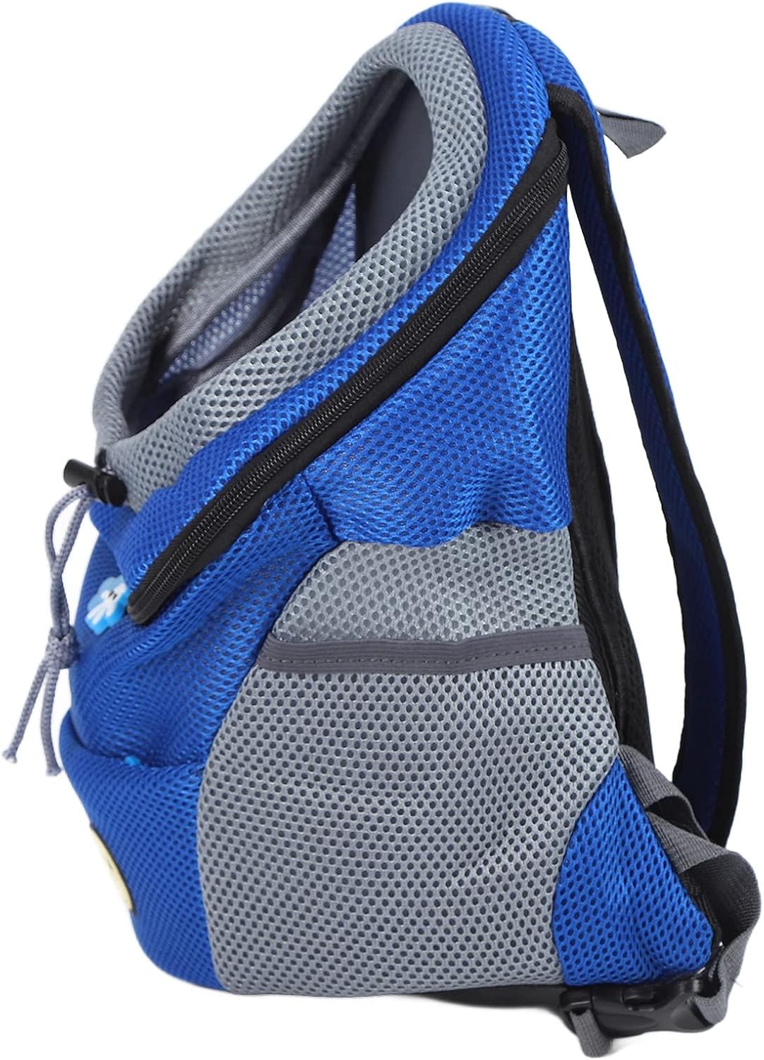 Pet Knapsack Backpack, Dog Carrying Bag with Ventilation Window, Spacious Oxford Cloth Pet Carrier for Small Dogs, Adjustable Shoulder Straps and Removable Cushion (Blue)