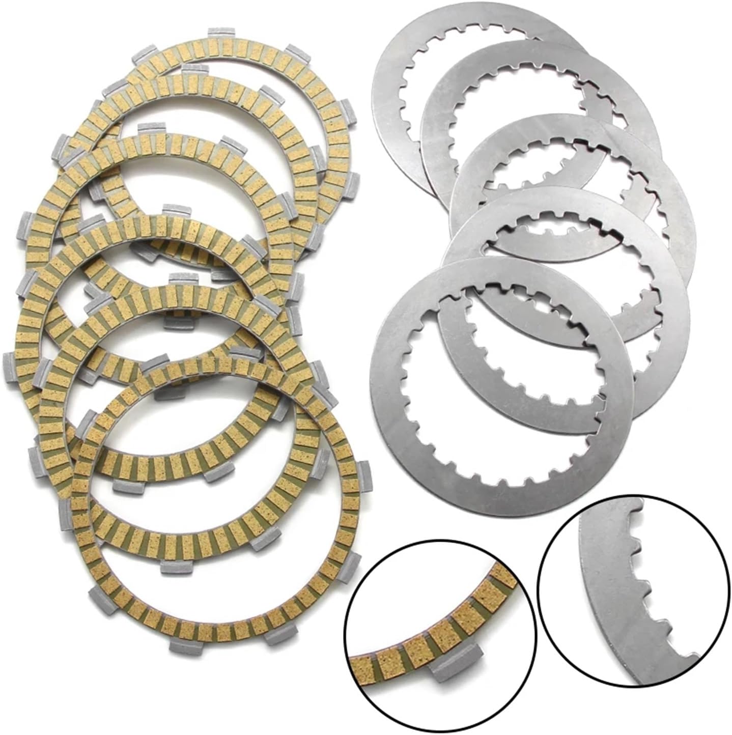 Motorcycle Clutch Friction Disc Plate Kit Fit for CRM125R NSR125F NSR125R NSR125RR ATV TRX350TE TRX350FE Rancher 350 - OEM Replacement Parts