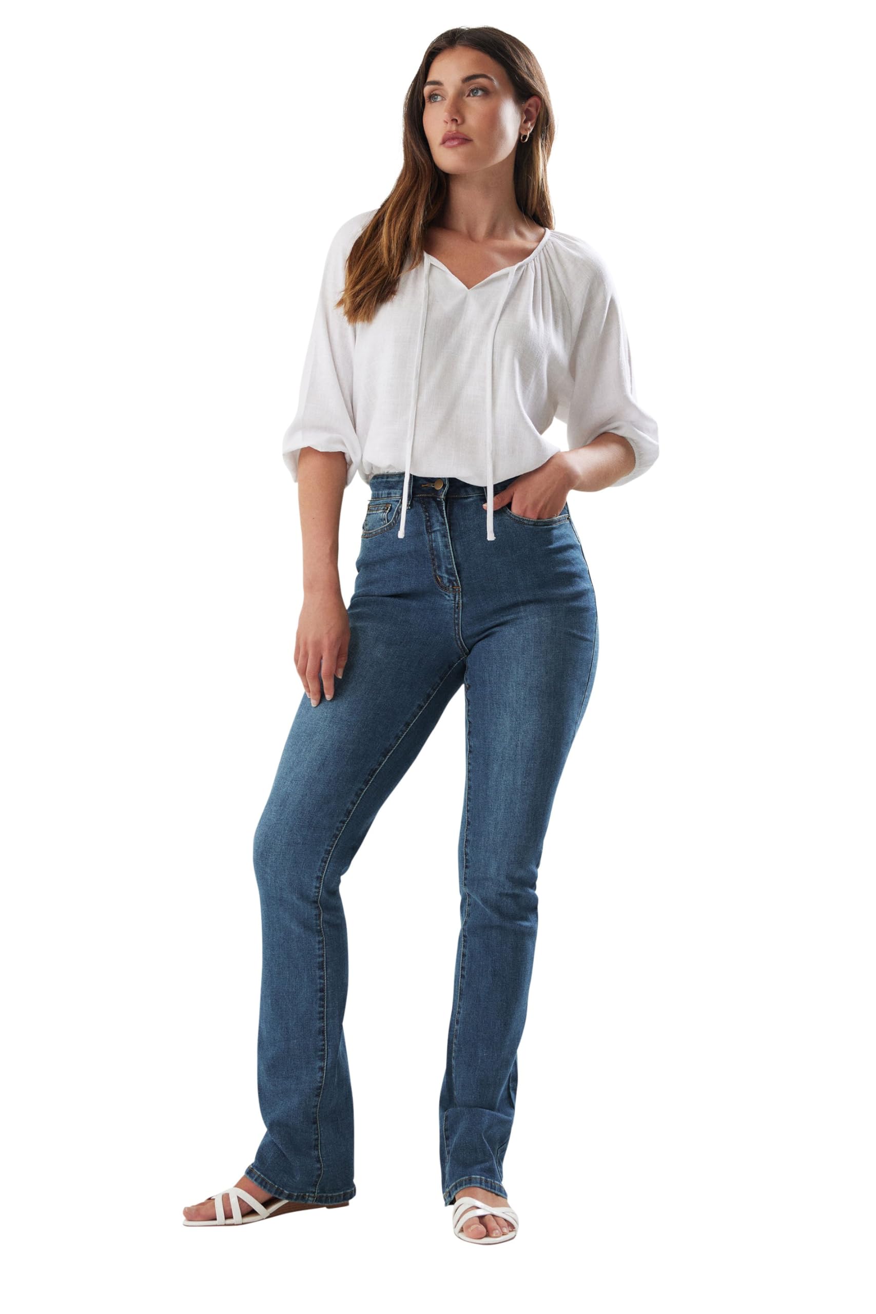 Long Tall Sally Women's Blue Tall Bootcut Jeans In | Size: 22XL