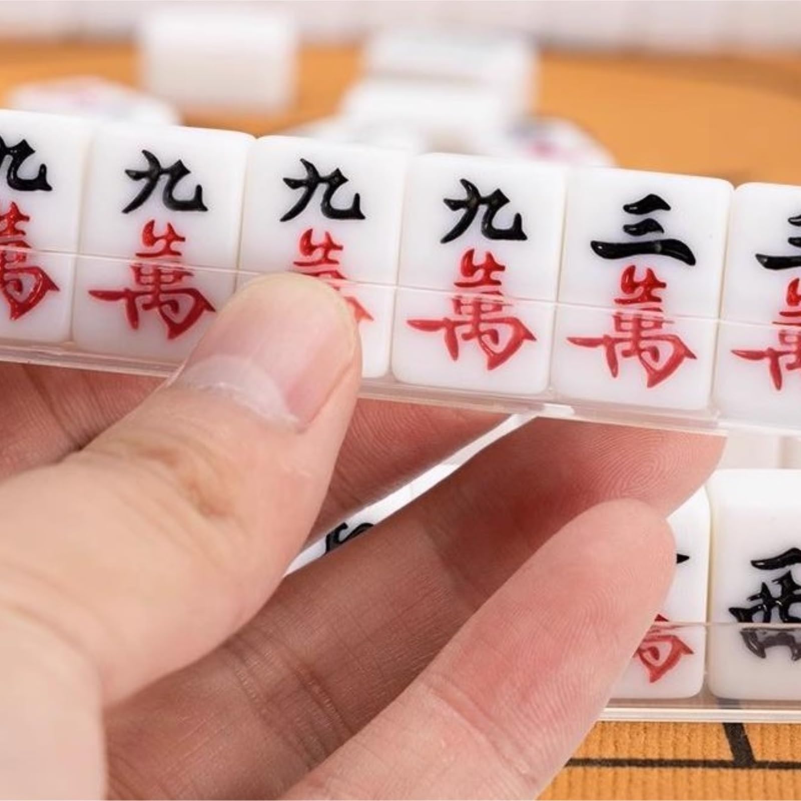 Chinesisches Mahjong Kleines Mahjong-Set, MahJongg-Fliesen-Set, Klassisches Chinesisches Mahjong-Set, Tragbares Mahjong-Tischbrettspiel Für Familie Reise Spiel