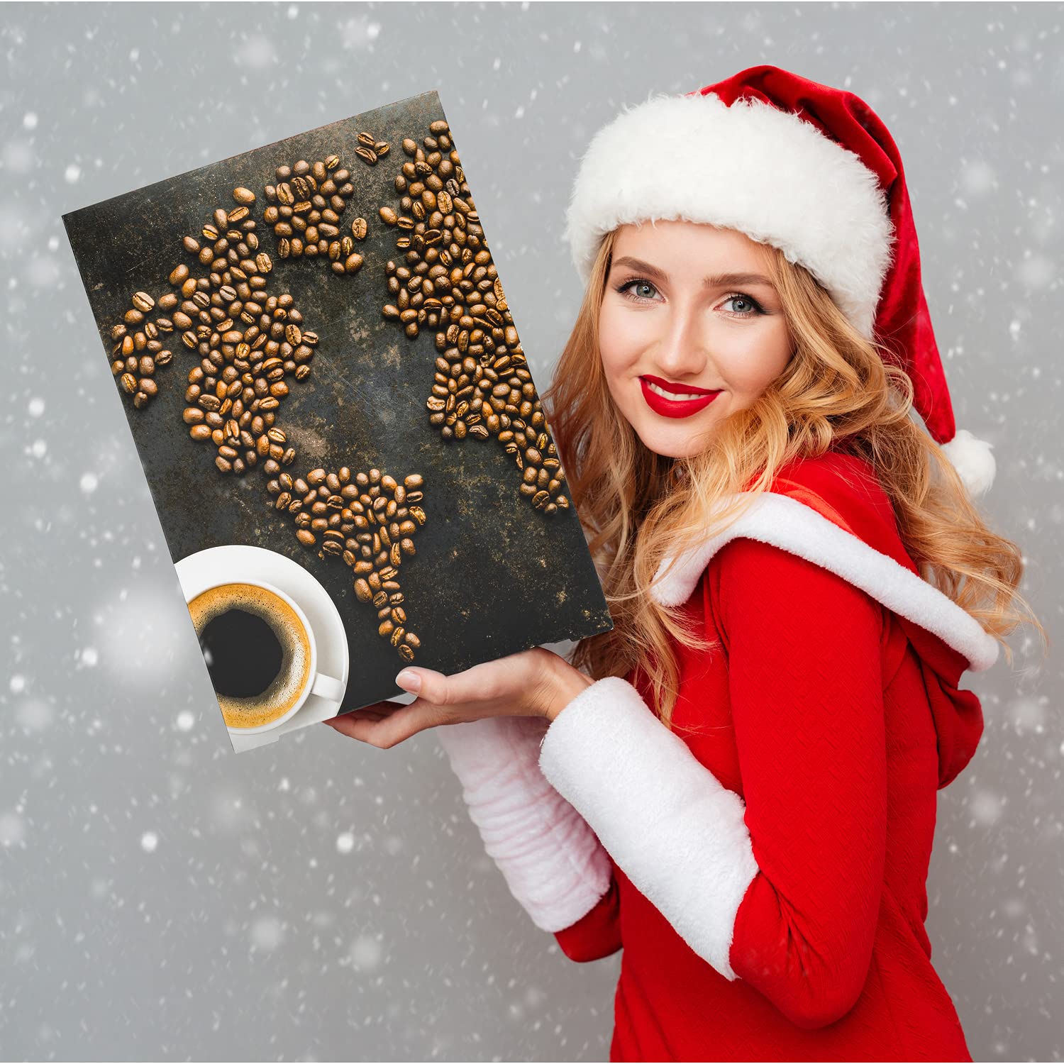 Corasol Premium Kaffee-Weltreise Adventskalender XL 24 Gourmet Röstkaffees 24 Länder Coffeebag Booklet 240 g