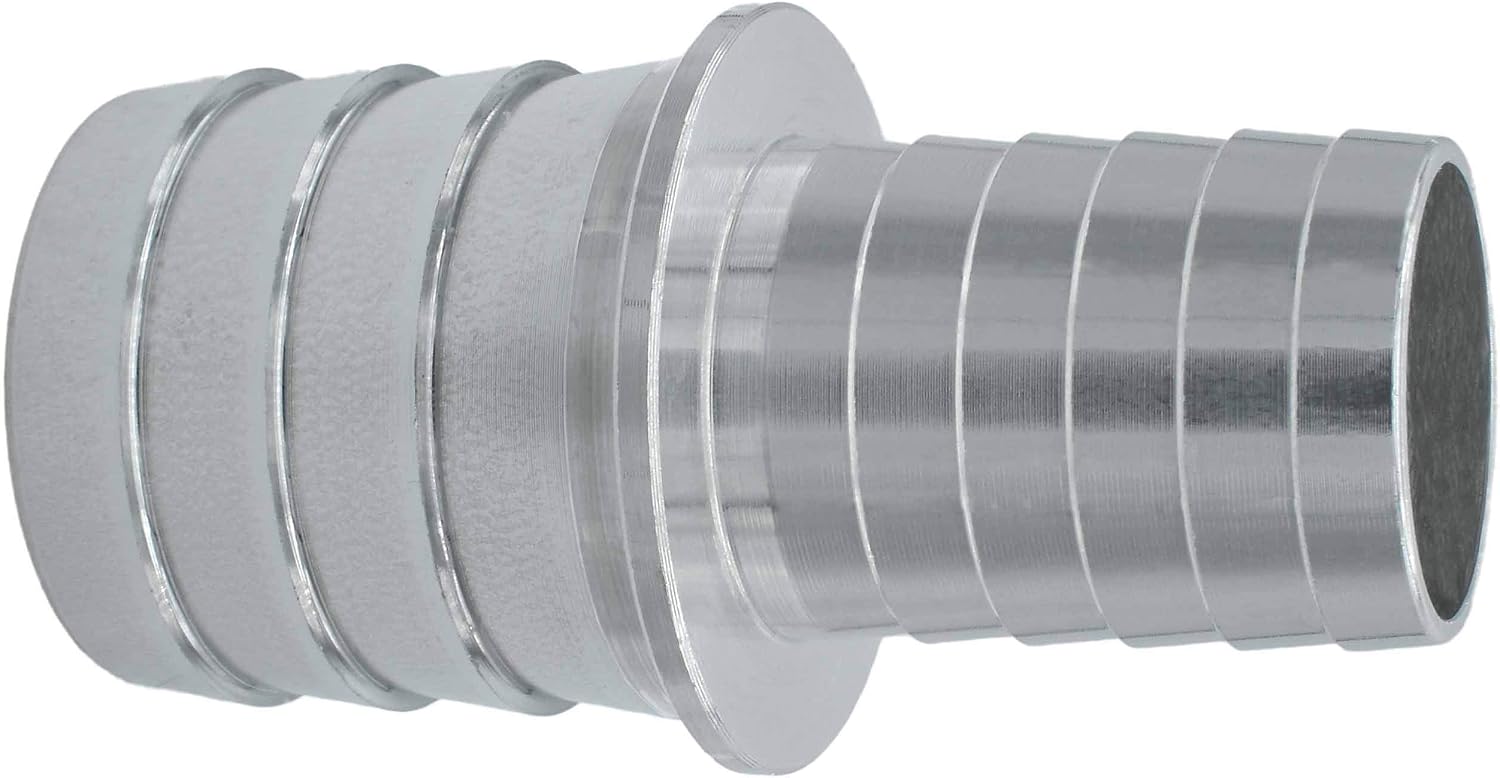 ICT Billet 1-1/4" to 1-1/2" Inch Hose Barb Splice Coupler Repair Reducer Fitting Adapter Connector Radiator Coolant Intercooler Heat Exchanger Fluid Manufactured in USA Aluminum AN627-21A