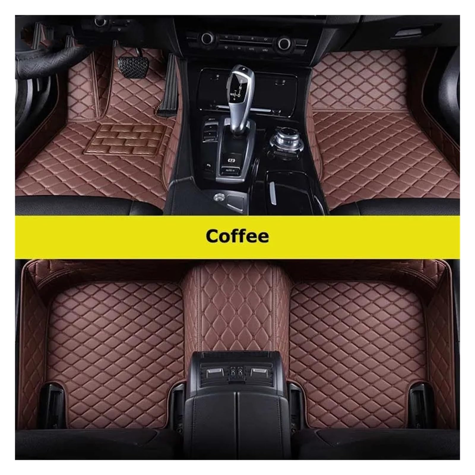 Tapis Sol Voiture Tapis De Sol Auto pour Peugeot 508 Berline 2010-2023 Tapis sur Mesure(Coffee,2010-2018 508)