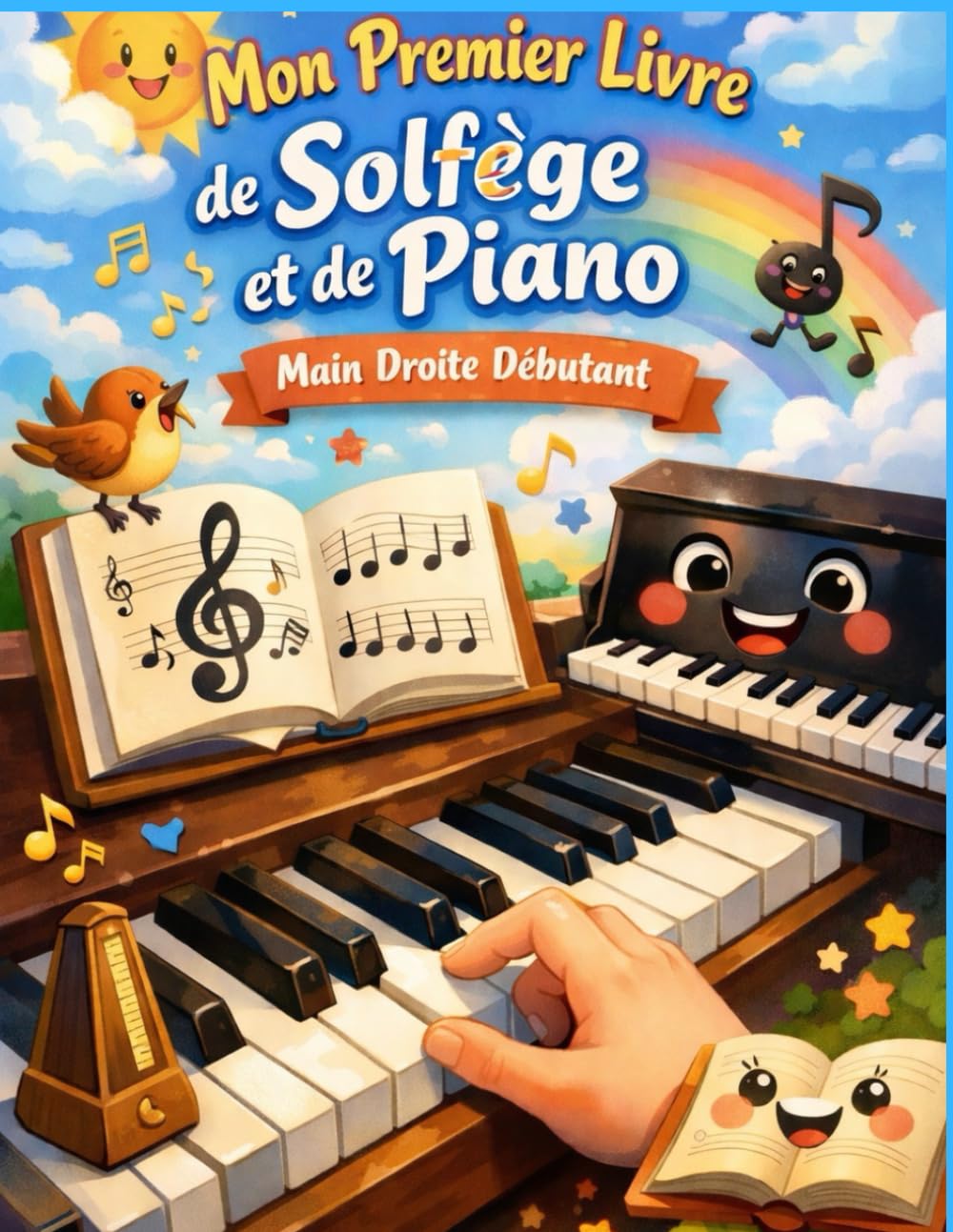 Mon Premier Livre de Solfège et de Piano: Main Droite Débutant