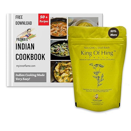 Inner Flame Polvo de Asafetida orgánica de alta calidad 20 bisagras de taziki fuertes polvo de Asafoetida para los amantes de las Hing 100 natural