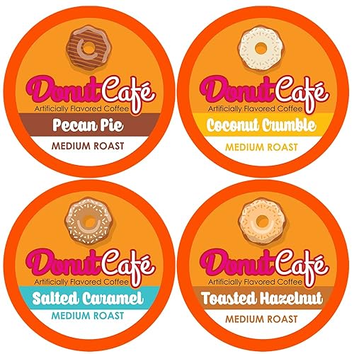 Miniatura 1 de Donut Café Cápsulas de café de una sola porción para cafeteras Keurig K Cup, tostado medio, 20 cada uno pastel de nueces, desmoronado de coco,