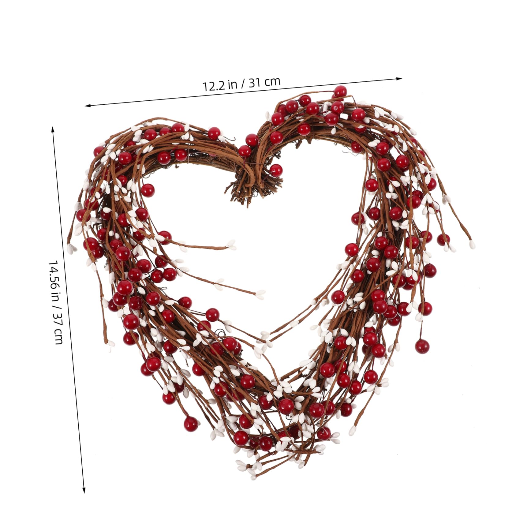 Hohopeti Guirnalda De Roja Colgante Adorno De Corazón para Decoración De San Valentín Wreath Pendant para Fiestas y Eventos Especiales