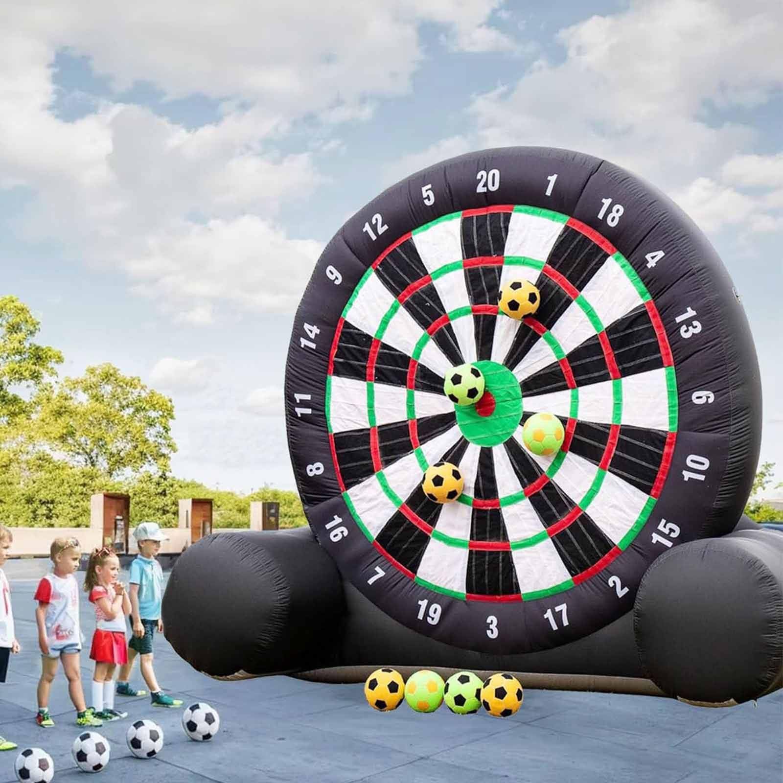 Gigante Interattivo Gonfiabile Sportivo da Calcio Bersaglio da Calcio per Freccette da Calcio Giochi da Tavolo per Divertenti Incontri Sportivi,con Soffiatore 370 W E 8 Palloni da Calcio