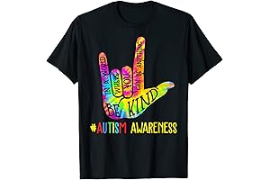 Be Kind ASL Love Sign Language Hand Autism Awareness Tie Dye T-Shirt