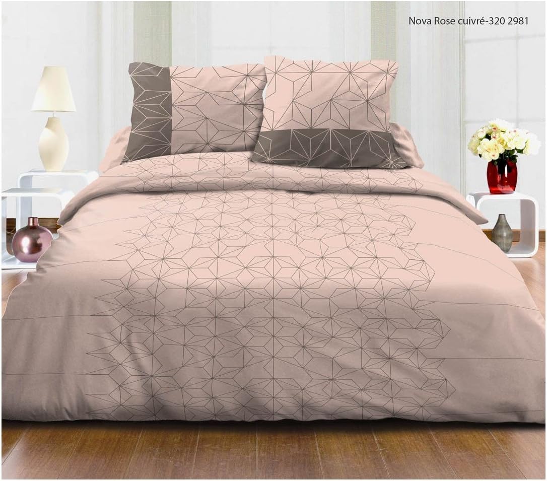 Nova 3 Piece Duvet Cover Set Rose
