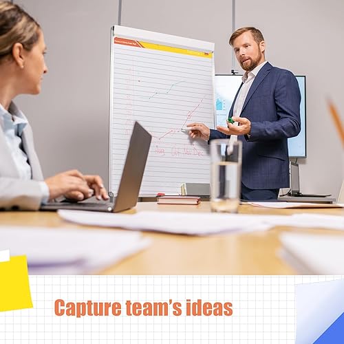 Miniatura 8 de ReliThick 2 almohadillas adhesivas de caballete, 25 x 30 pulgadas, blanco, 30 hojasbloc, papel de tabla de anclaje para profesores, tabla de líneas