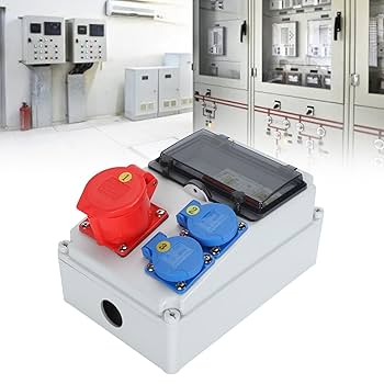 Amazon.co.jp: ヨーロッパ産業用ソケットボックス防水2個2コア