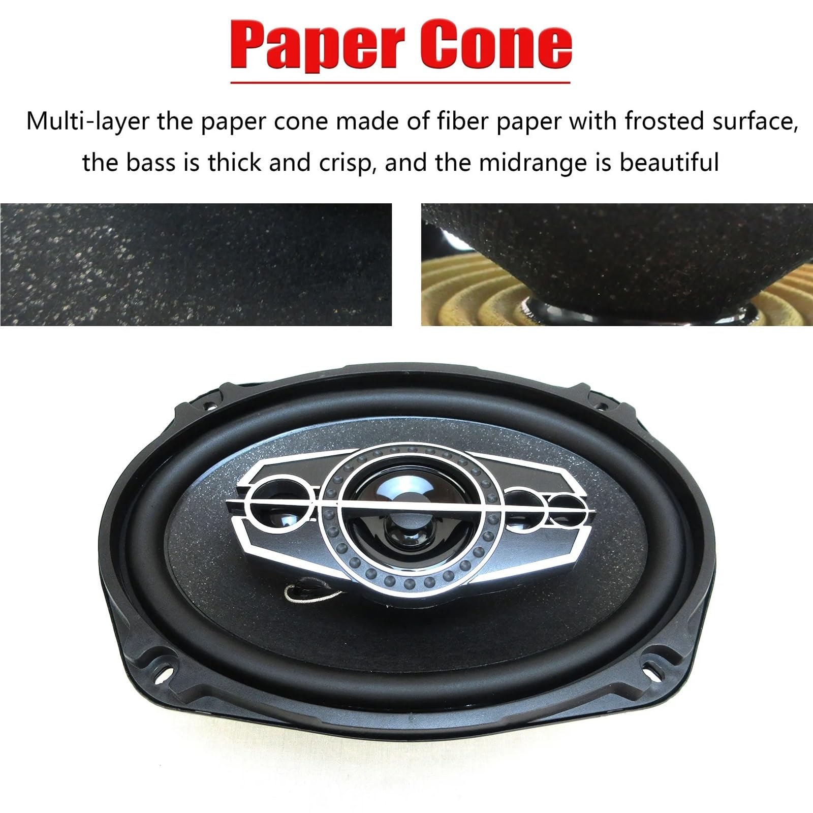 Głośnik Głośnik Wysokotonowy 6X9 cali 1000 W 5-drożny głośnik współosiowy HiFi z osłoną przeciwpyłową i kablem audio Drzwi samochodowe Auto Audio Muzyka Stereo