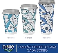 Vista 11 de Dixie To Go - Tazas de café de papel con tapas, 12 onzas, 156 unidades, vasos de papel aislantes desechables para bebidas calientes o frías
