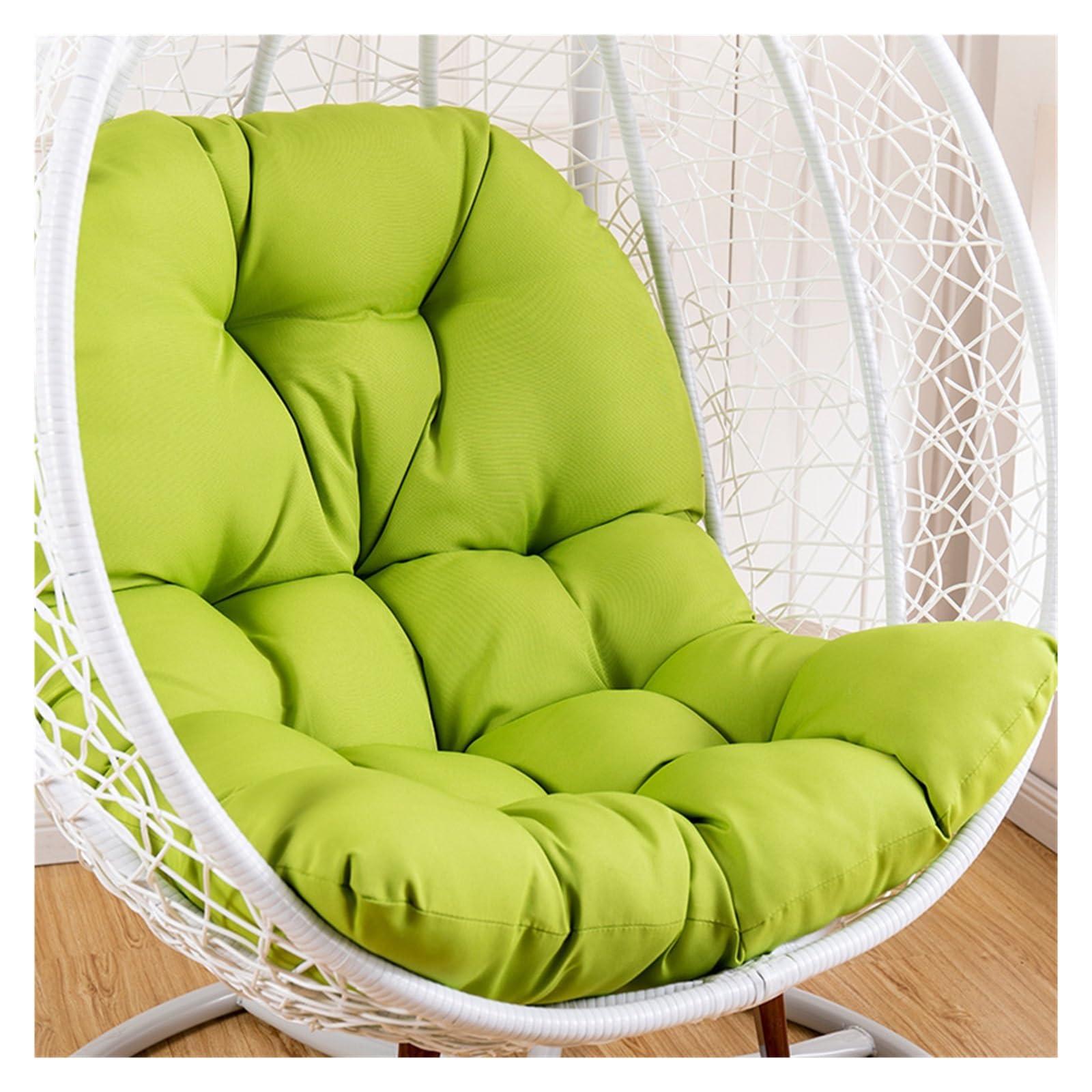 Meiiron Egg Chair Cushion, PP Cotton Filling Swing Hanging Chair Cushion with Zipper Seat Cushions for Garden Outdoor Indoor Patio(Green)