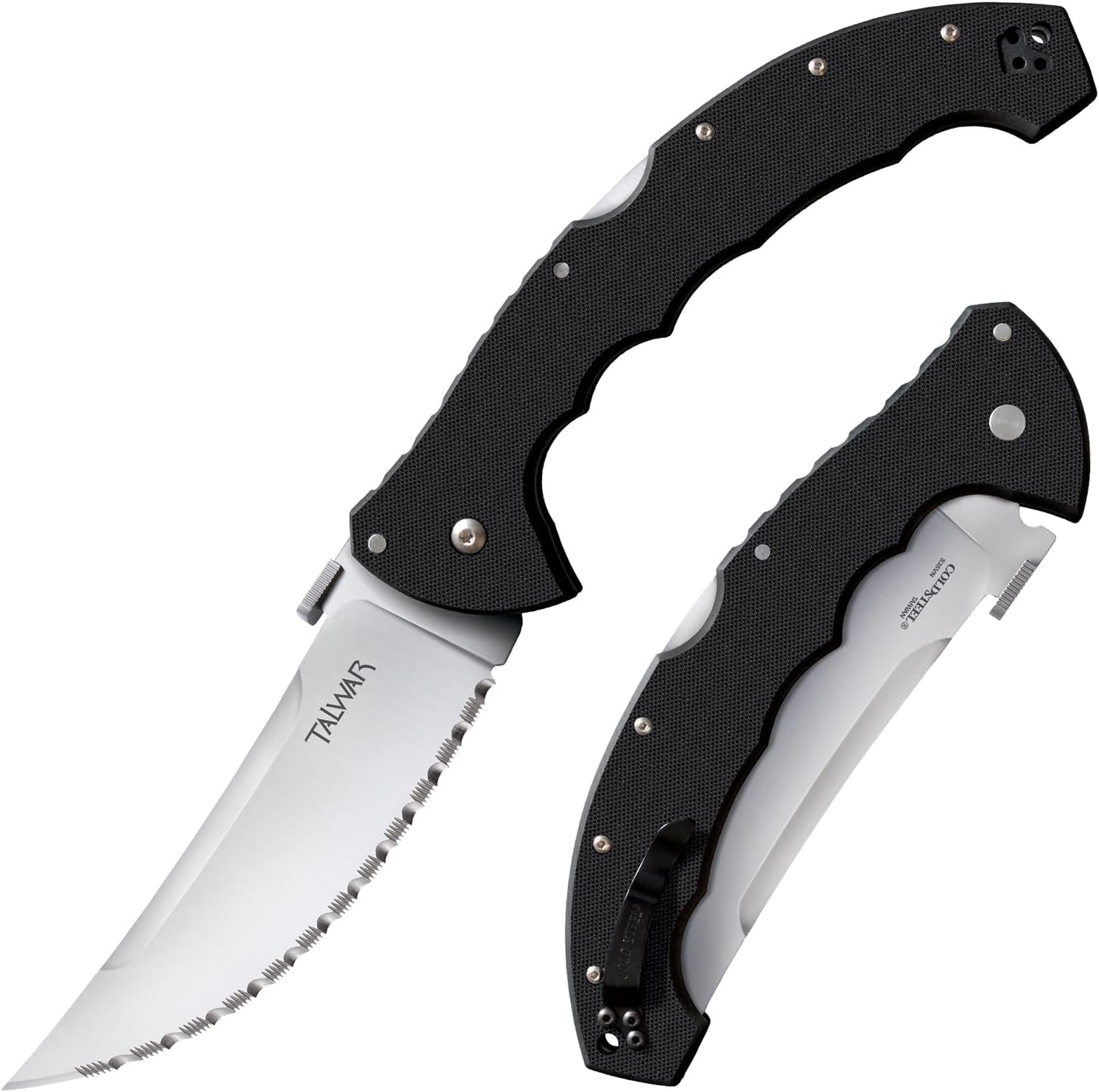 COLD STEEL Talwar S35VN Steel Ultra-Sharp Blade G10 Handle Everyday Carry Tactical Pocket Folding Knife with Tri-Ad Locking Mechanism