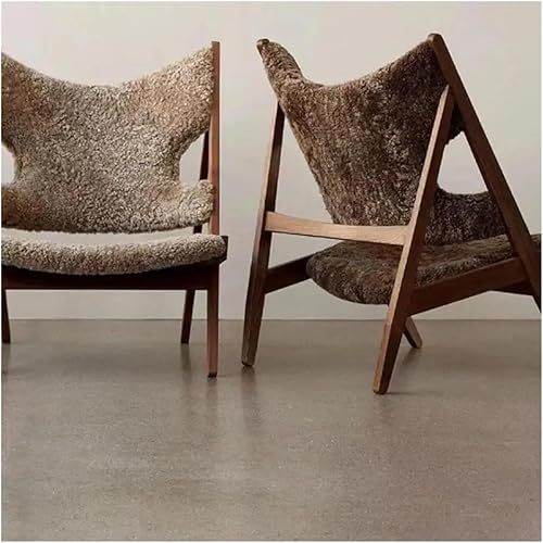 Miniatura 3 de Silla de madera Diseñador Sofá Silla de ocio Silenciosa Homestay Madera Sólida Reclinable Moderno Silla de comedor (64.9X79.8X108.1CM 2)