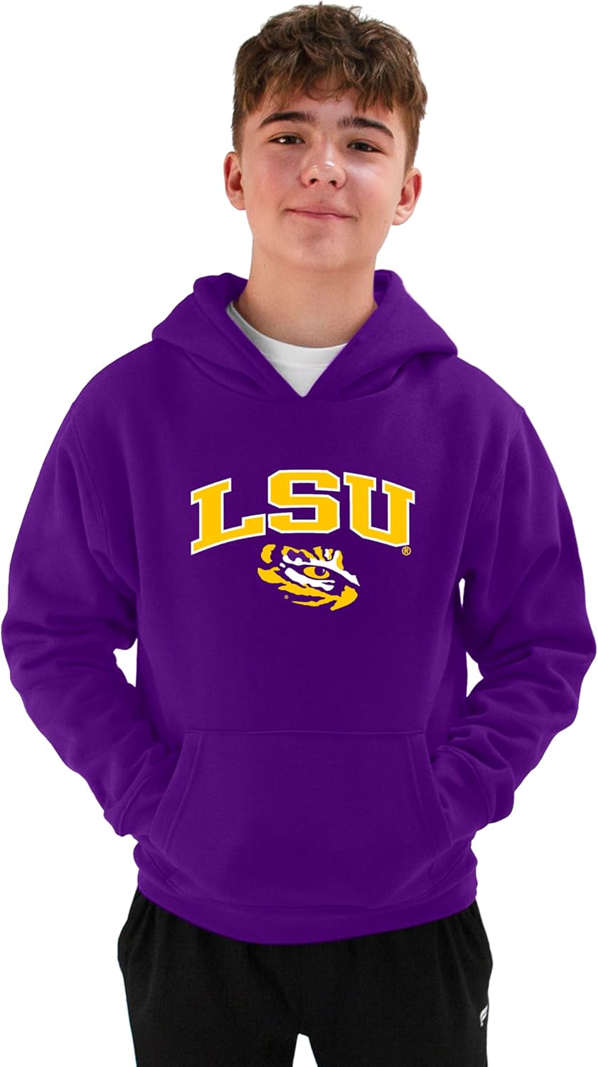 Little King NCAA Youth Boys Hoodie Sweatshirt-Arch Logo- Team Colors YS YM YL YXL