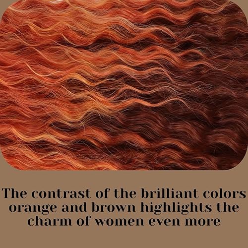 Miniatura 181 de Fencca Peluca rubia larga y ondulada para mujer, pelucas sintéticas resistentes al calor, para uso diario en fiestas Rubio degradado,Rubio