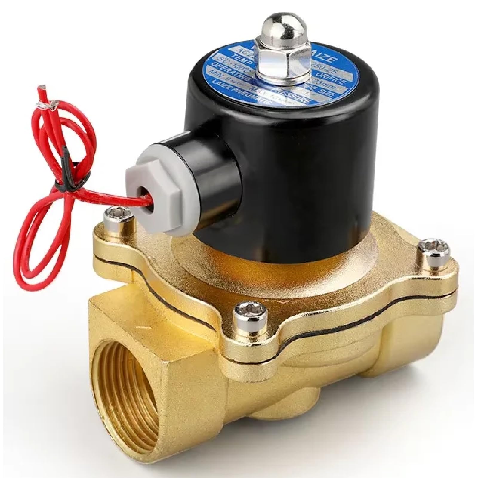 Électrovanne de coupure automatique DN10 en laiton évite les fuites eau et air 220V