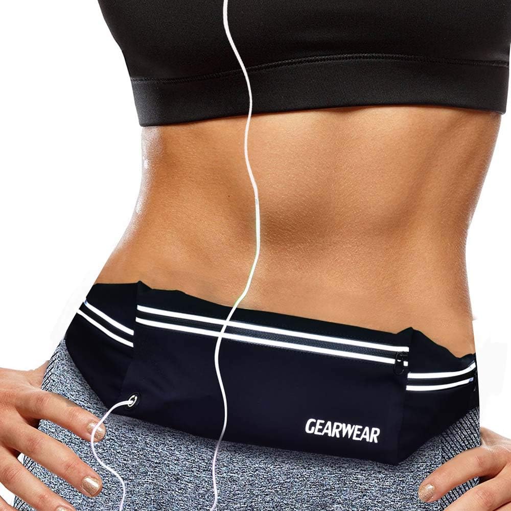 GEARWEAR Running Waist Belt Fanny Pack Phone Holder for iPhone XR XS MAX 8 Plus Runner Pouch Bag Men Women for Workout Walking Fitness Exercise Gym Athletes Hiking
