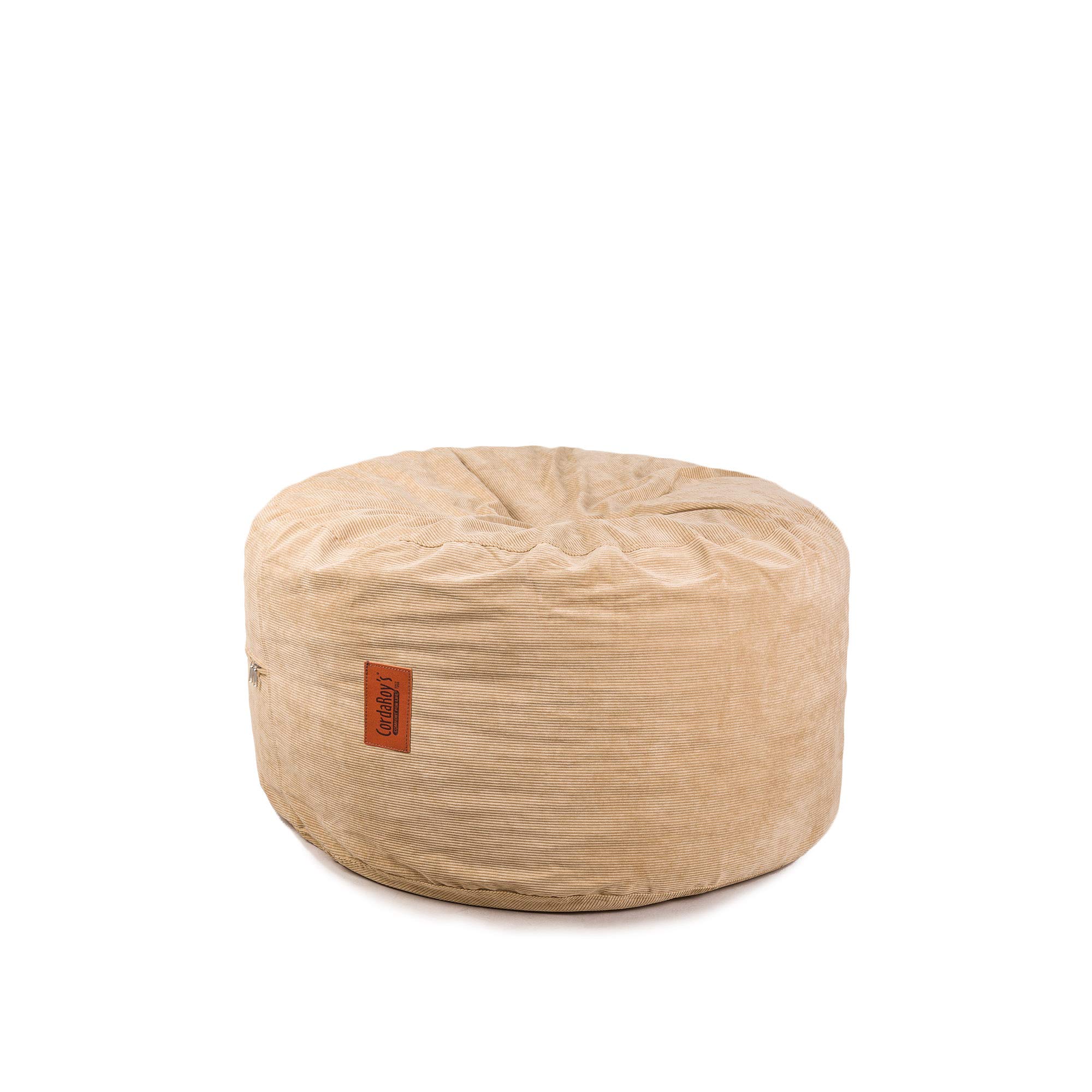 CordaRoy's Corduroy Bean Bag Pouf Footstool, Khaki