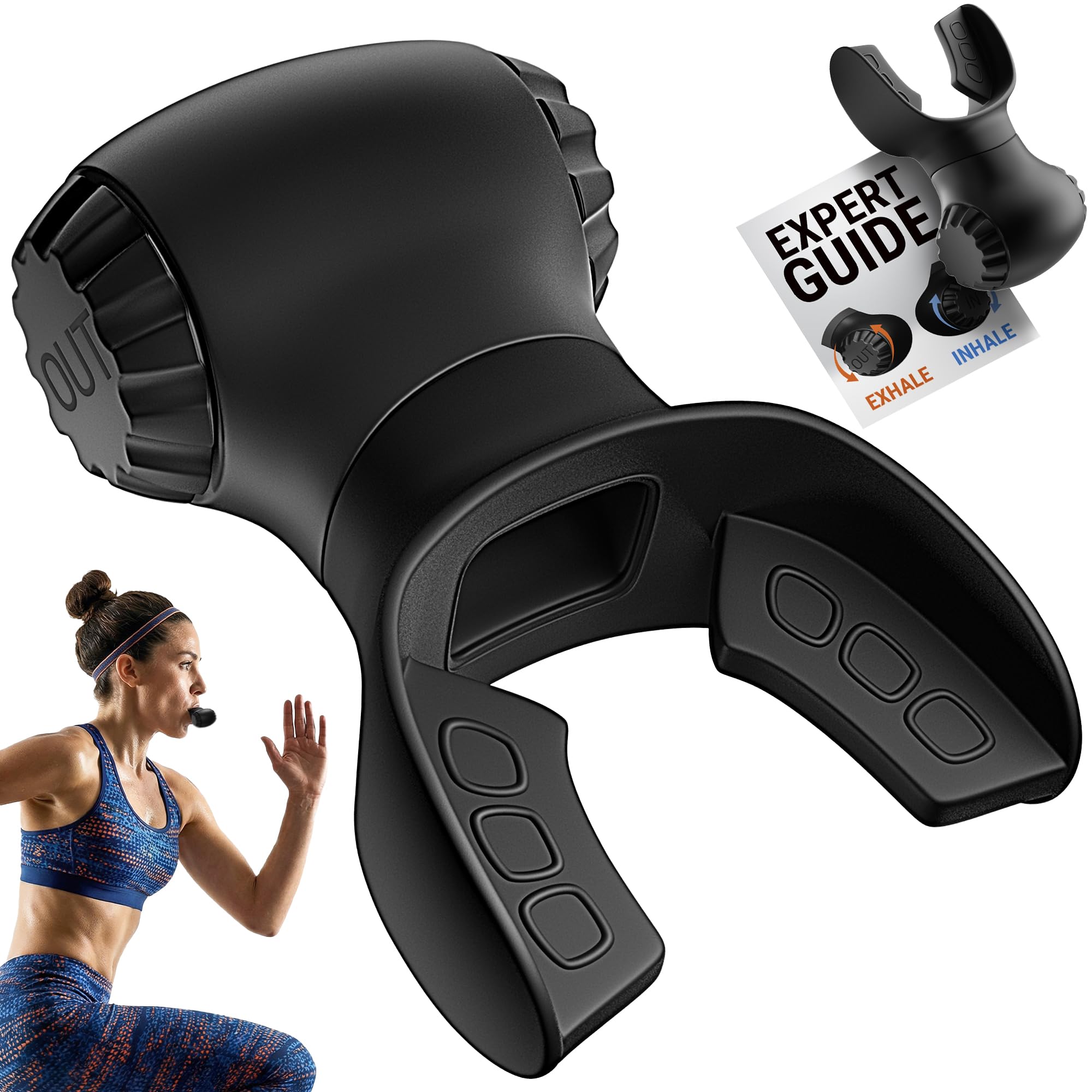 New Version Lung Trainer with in and Out Regulation - Dual-Mode Lung Exerciser - Portable Breath Trainer for Everyday Use - Includes Workout Guide for Effective Workouts - Breathing Exercise Device