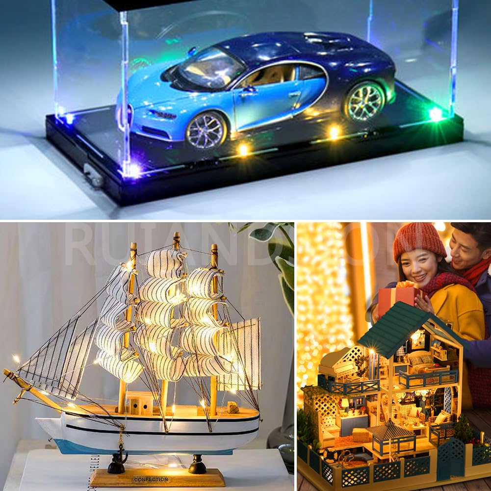 Ruiandsion 20PCS Lampadine LED E5 per Impianti Ferroviari in Miniatura, con Attacco E5.5, 3000K Bianco Caldo, 100LM, AC/DC 12V, Chip LED 3030, per Locomotive Modellistiche