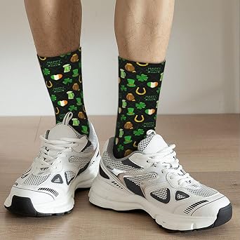 St Patricks Day Socks for Women Men, Novelty Clovers Socks Gifts for St.patrick's Day Decor