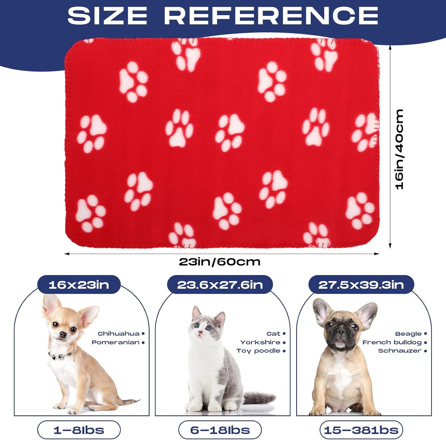 Chumia 28 Pieces Puppy Blanket Bulk Small Fleece Pet Blanket for Puppy Dogs Kitten Cats Pets Soft Warm Paw Print Sleep Mat Bed Covers, 28 Styles(15.75 x 23.63 Inch) - Image 2