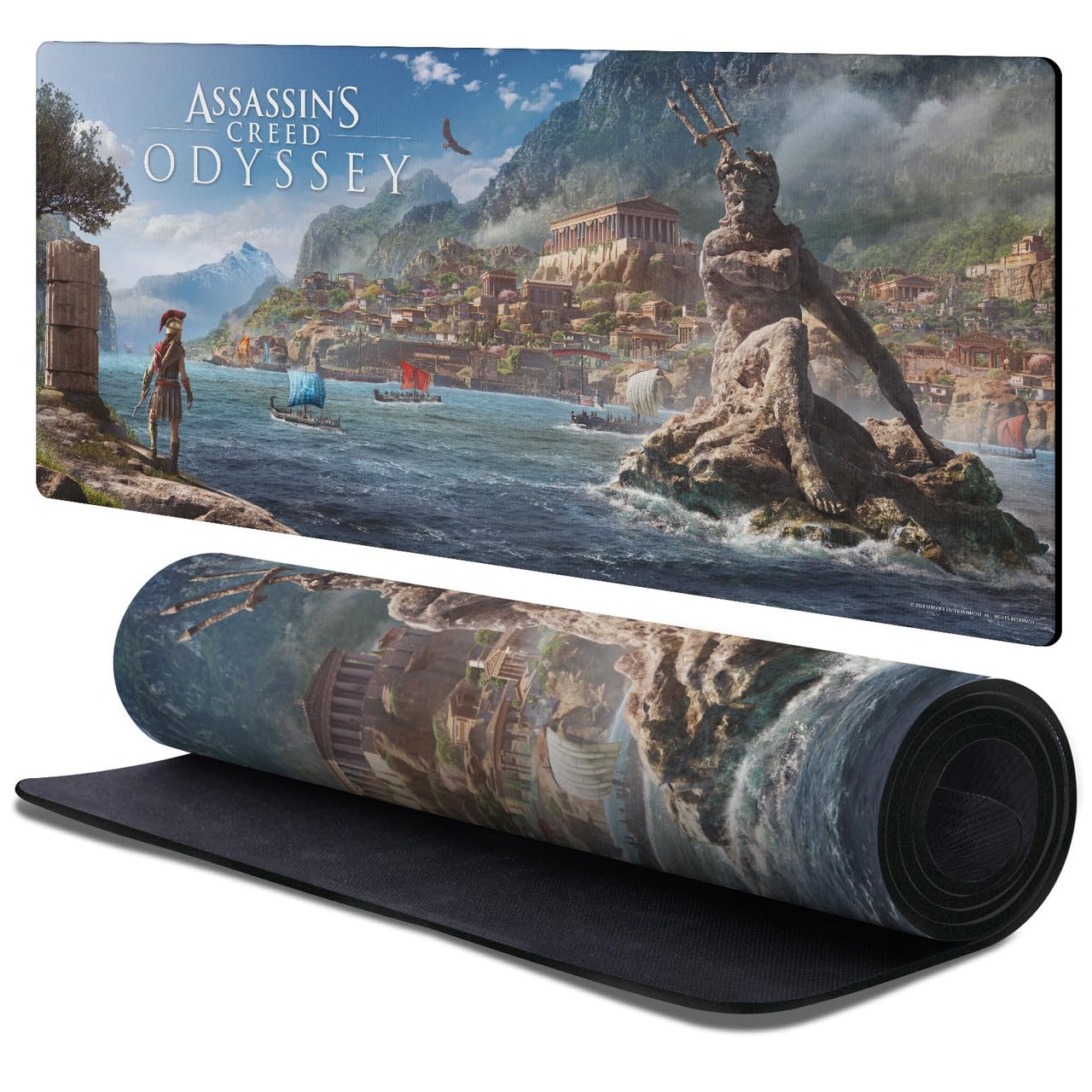 Head Case Designs Officially Licensed Assassin's Creed Kassandra Odyssey Key Art 37.4 x 15.75 x 0.16 inches (900 x 400 mm) - XL Gaming Office Desk PC Keyboard Mouse Mat Pad
