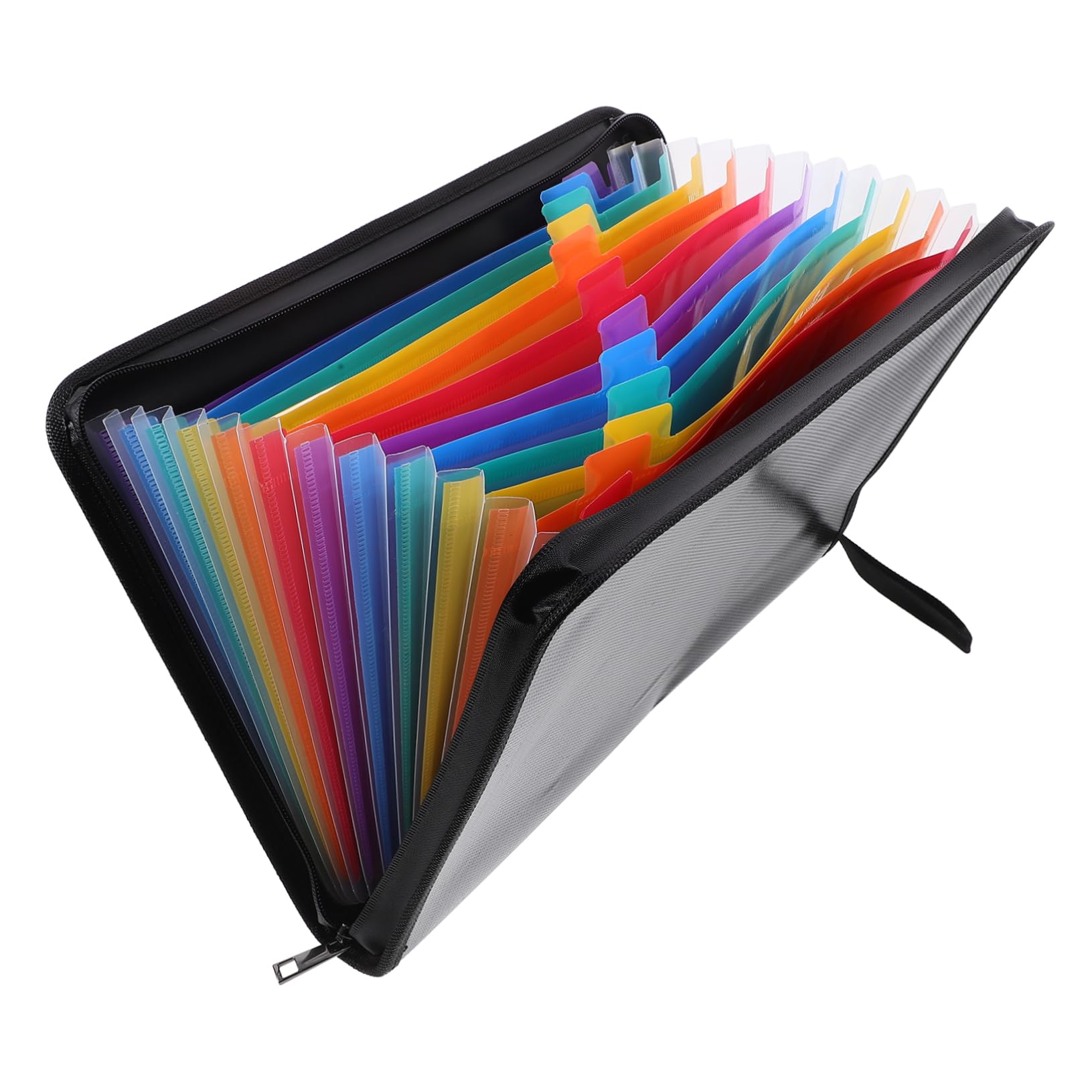 Hemobllo Portadocumenti Espandibile con Scomparti Colorati e Chiusura Zip Organizer Leggero e Resistente per Fatture Ricevute e Contratti per Ufficio e Casa