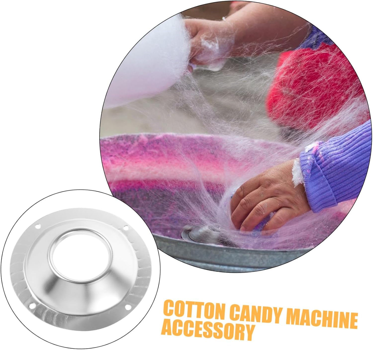 Amosfun Cotton Candy Machine Stainless Steel Cover Accessory for Efficient Candy Production Design with Narrow Opening to Reduce Waste