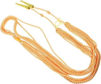 Golden Aiguillette Shoulder Cord for Uniforms and Costumes Traditional Epaulets Eye-catching Pendant for Parties and