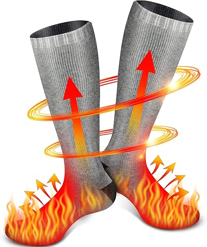 Miniatura 1 de Magnolia Calcetines calefactables, calcetines eléctricos recargables para hombres y mujeres, calentadores de pies de invierno con 3 ajustes de calor