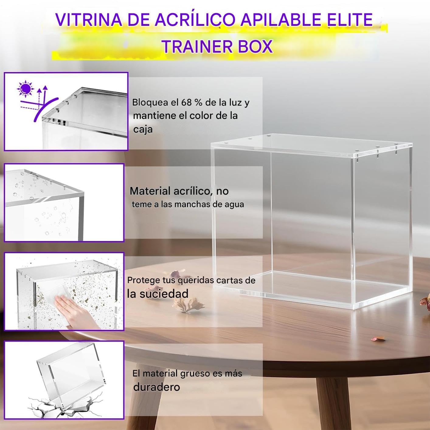 Transparente Acryl-Vitrine, dick, staubdicht, mit Magnetverschluss, perfekt für Sammelkarten, Figuren, Puppen, Zuhause, Wohnzimmer, Arbeitszimmer, Dekor