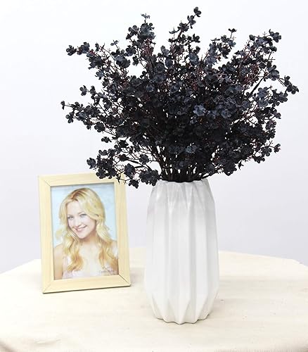 Miniatura 6 de JAKY-Global - Flores velo de novia artificiales, tela de seda, 12 ramos de plantas falsas europeas para decoración de bodas, ramos de tacto real,