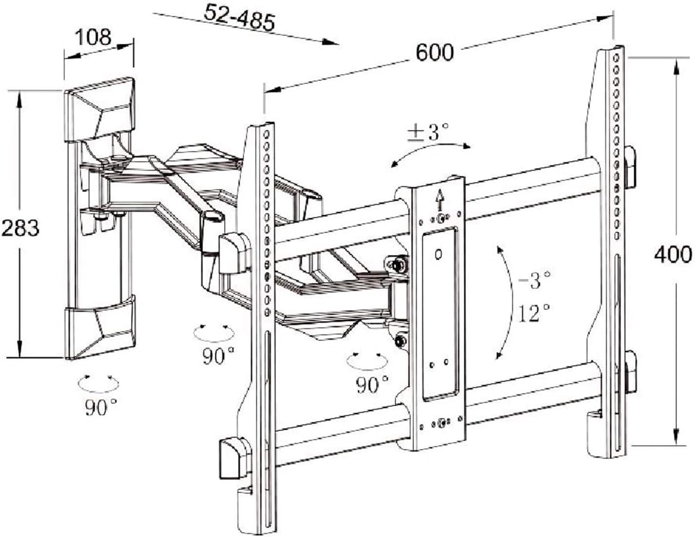 Telescopic Rotating TV Rack wall Mount Bracket Universal wall Rack
