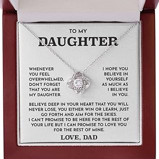 To My Daughter Necklace from Dad, Birthday Gifts For Daughter Necklace, Father Daughter Gifts From Mom, Gifts For Daughter From Dad, Daughter Jewelry From Dad, To My Badass Daughter Crown Necklace XM6F3 (White)