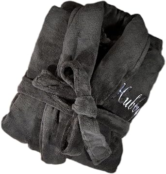 Personalized Bathrobe Custom Birthday Gift Cozy Fleece Bathrobe Mens Exclusive Monogrammed Gift