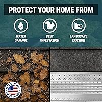 Vista 4 de GUTTERHAWK GUTTER GUARD - Kit de protector de sumidero de aluminio blanco de 48 pies (nominal). Incluye tornillos. Se ajusta a sumideros de 6