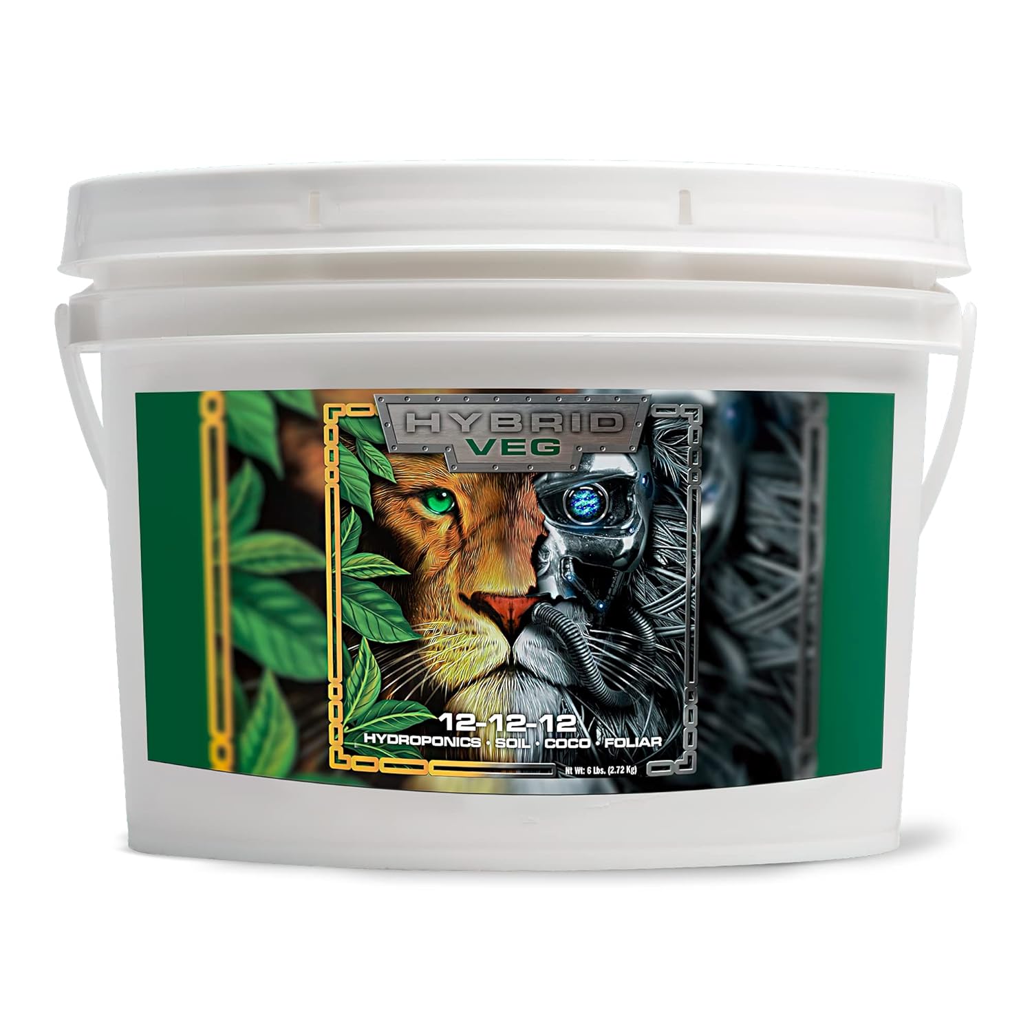 GreenGro Hybrid Veg, Water-Soluble Fertilizer for Plants, Highly Concentrated Liquid Plant Food for Indoor &amp; Outdoor Gardens 12-12-12 6lb