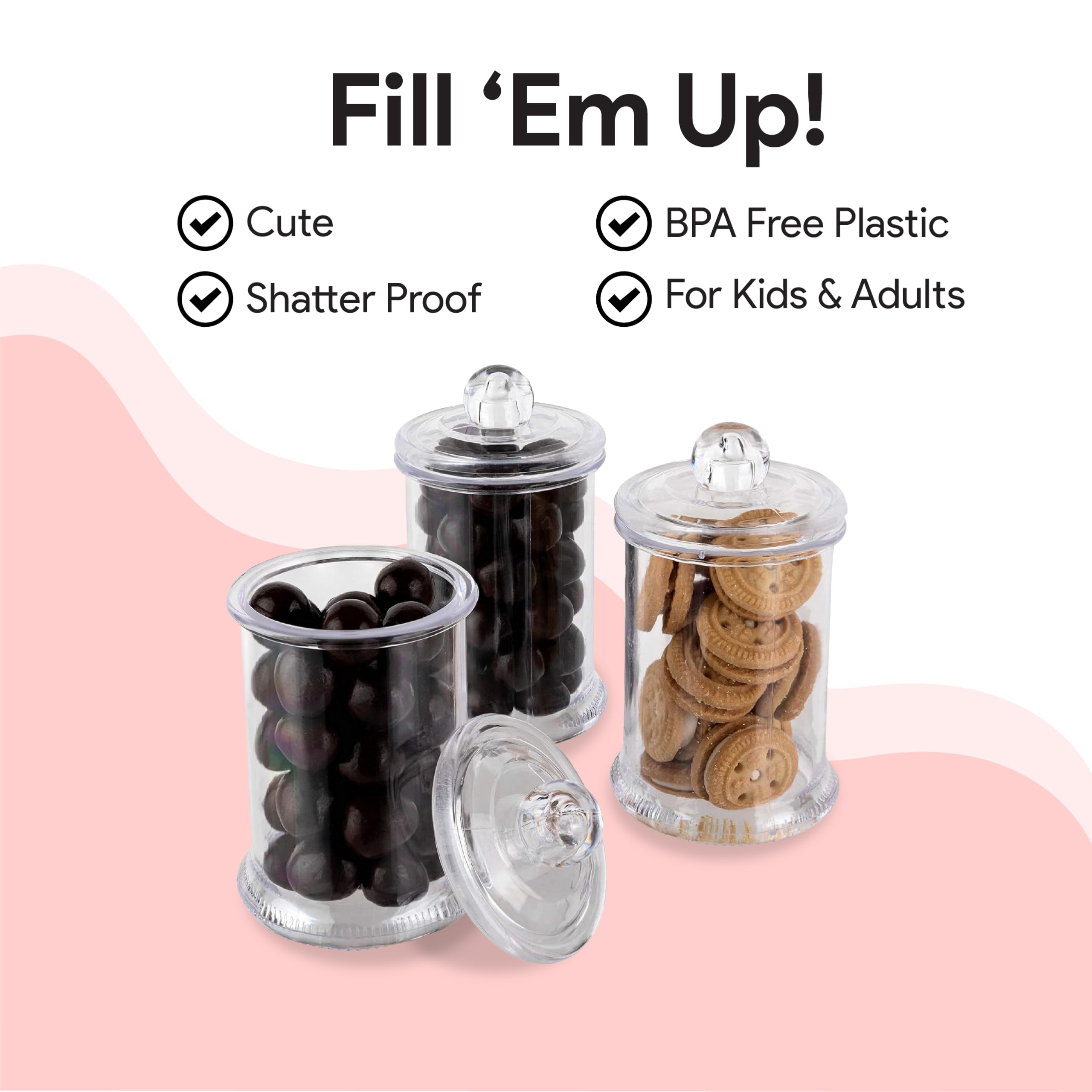 Acrylic Candy Boxes - 6 Pack for Weddings & Parties -4