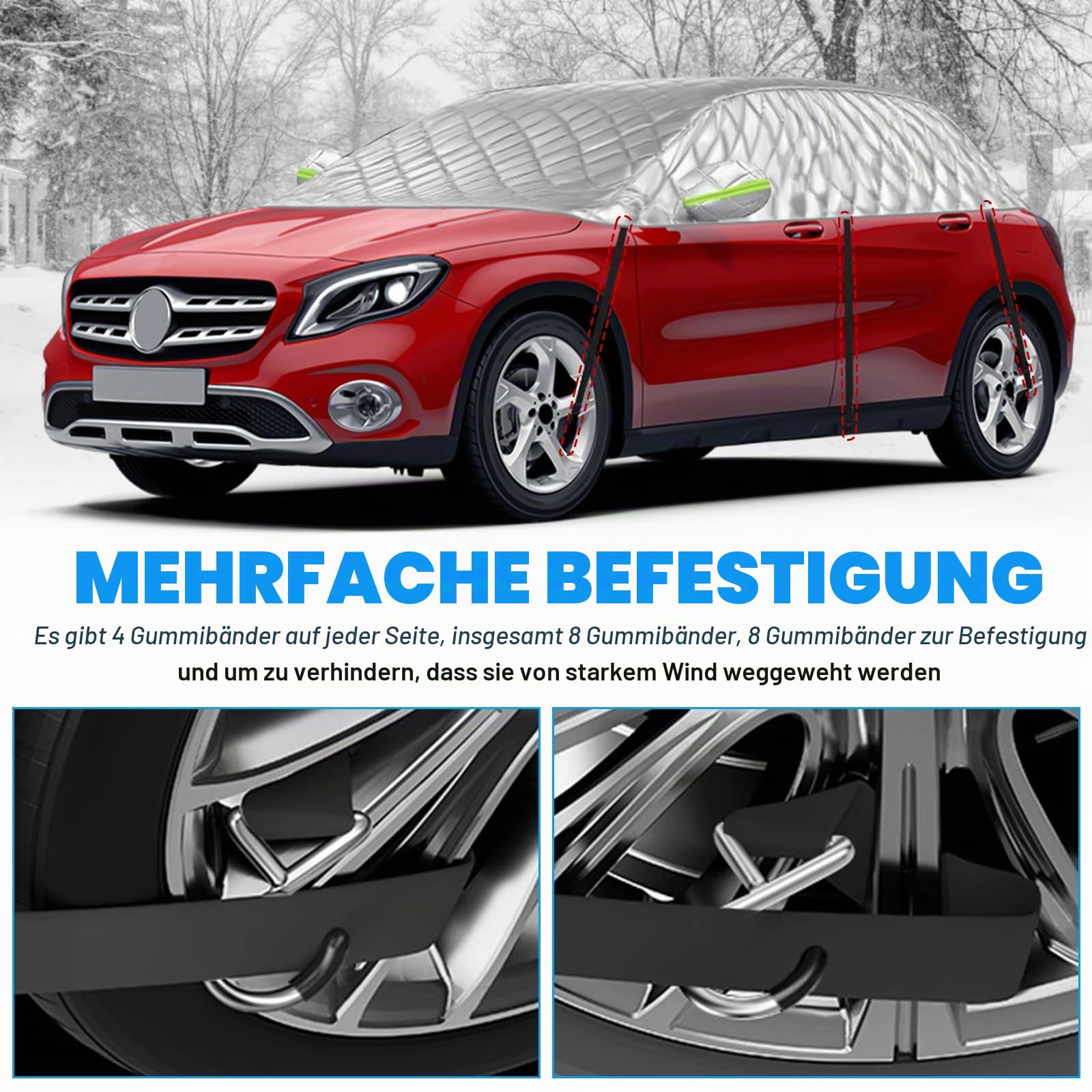Halbe Autoabdeckung für Mercedes-Benz GLA, Halbgarage Hagelschutz