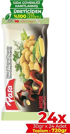 Paşa Kavrulmuş Mısır Soslu Yer Fıstığı, 24 Adet x 30 gr, Toplam 720 gr